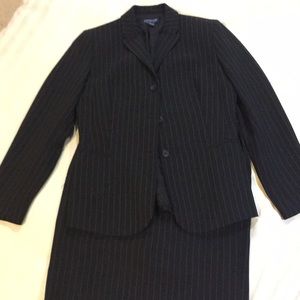 Ann Taylor pinstripe suit with skirt